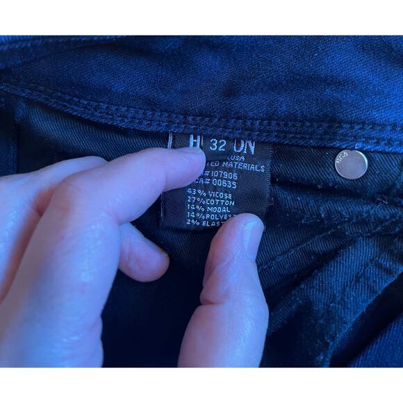 Hudson Women’s High Rise Flare Jeans Dark Wash‎ Double Button Fly Size 32 - Picture 4 of 7